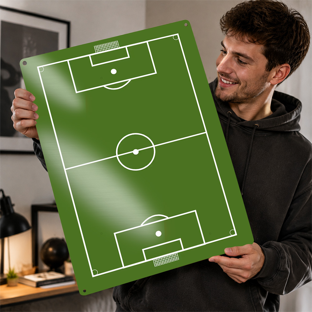 3D Printing Diagram - Soccer Field Diagram Poster Retro 3D