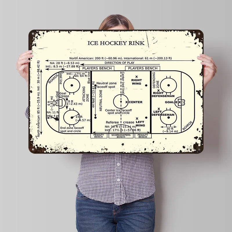 3D Printing Diagram - Ice Hockey Rink Diagram 3D Texture