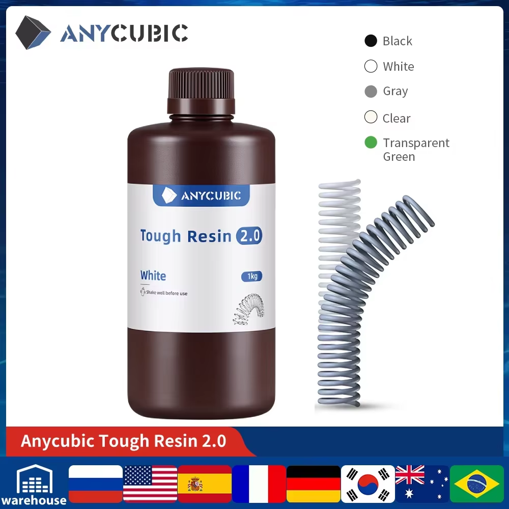 3D Printing Uv Resin - ANYCUBIC Flexible Tough Resin 2.0 405nm