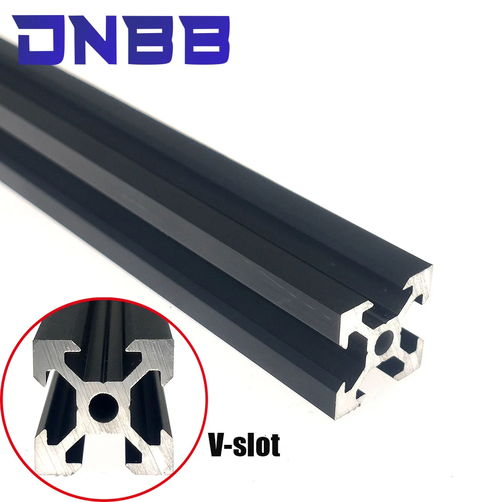 V Slot Aluminum Extrusion - Black oxide 100-800mm 2020 V slot