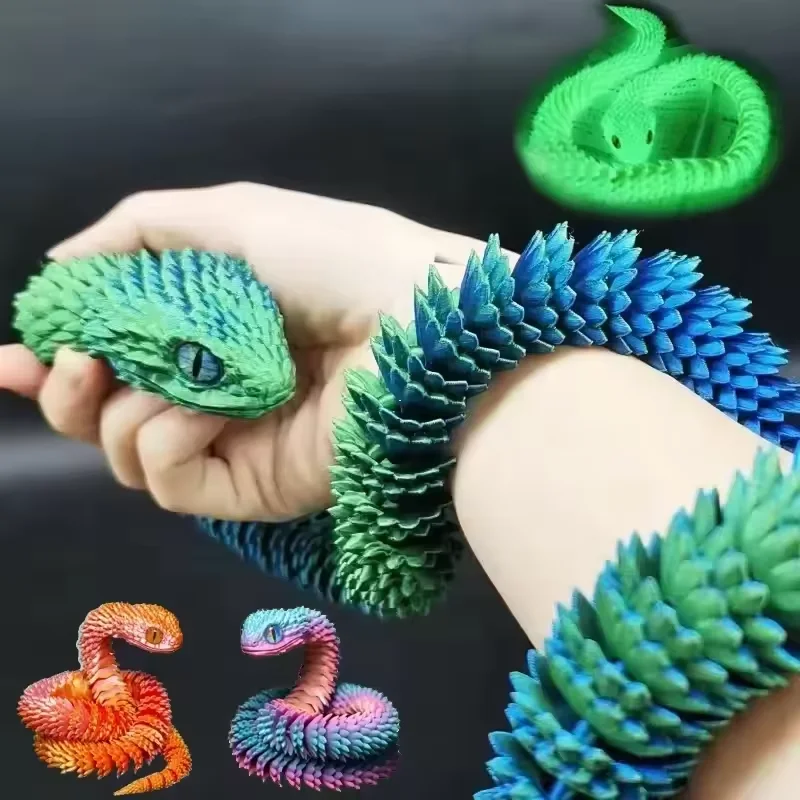 3D Printing Joints - 3D Printed Snake Movable Joint Fidget