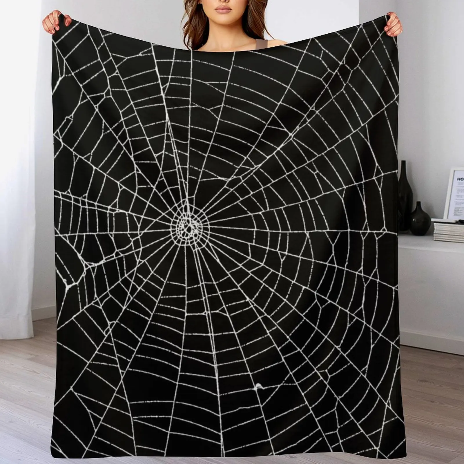 3D Printing Web - Spider Spider Web Throw Blanket Modern