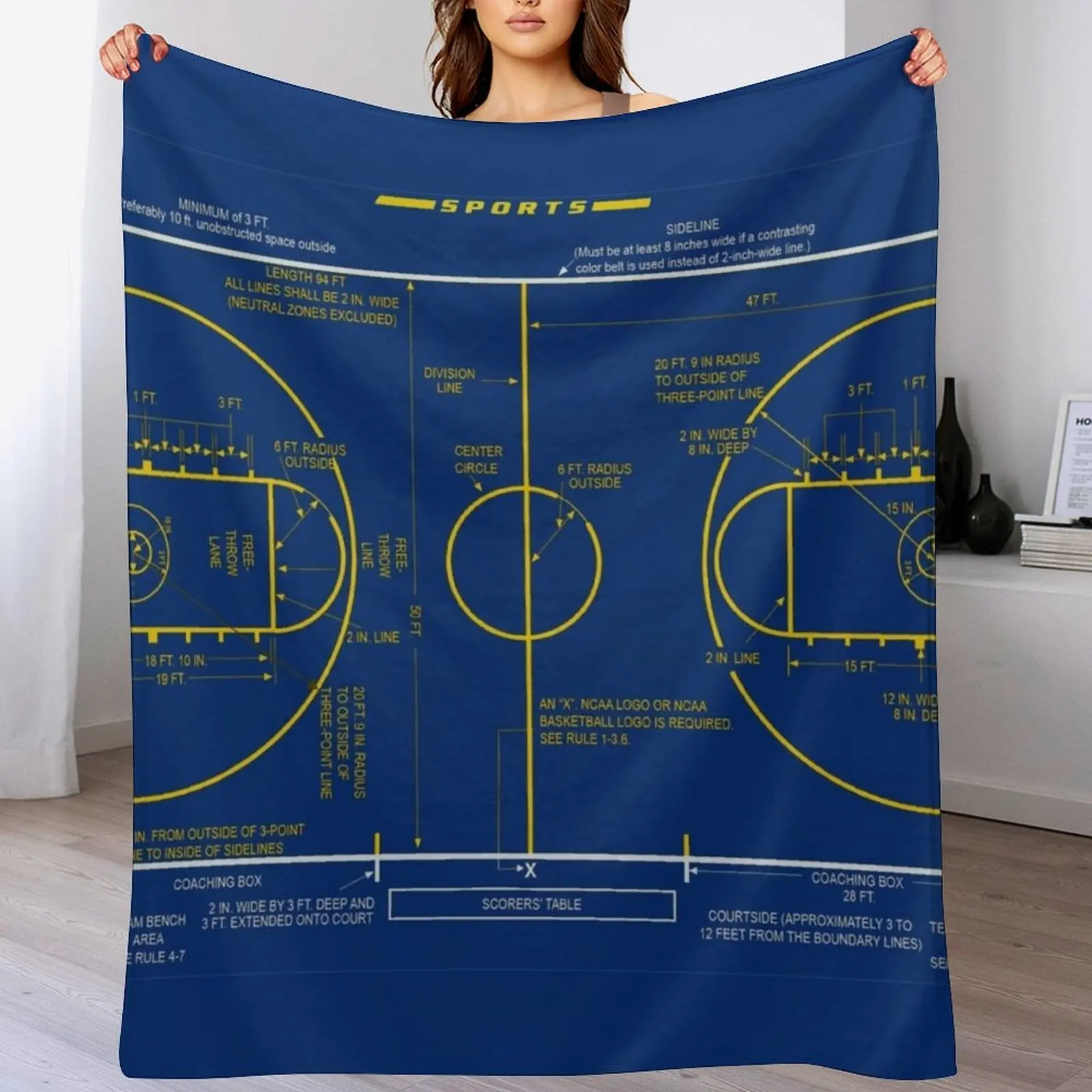 3D Printing Diagram - College Basketball Court Diagram Schematic for