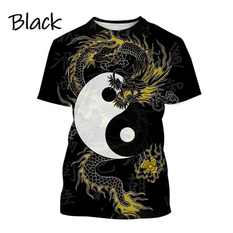 Chinese Tai Chi Pattern T-Shir - 3D Printing Diagram ulasan dan harga