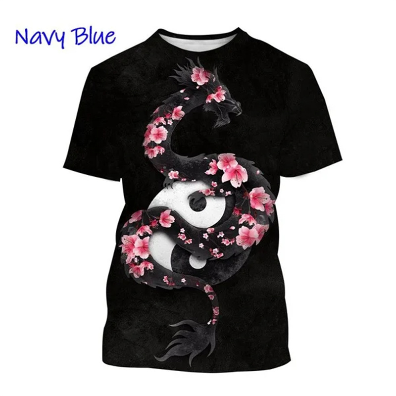 Chinese Tai Chi Pattern T-Shir - 3D Printing Diagram ulasan dan harga
