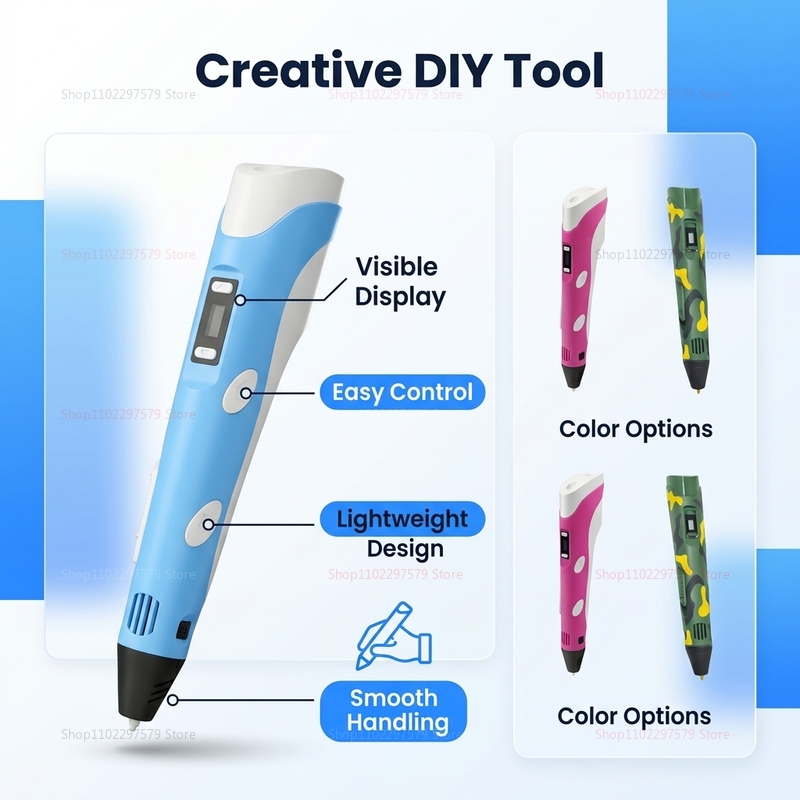 3D Printing Pen with 9M PLA Fi - 3D Printing Pen For Adults ulasan dan harga