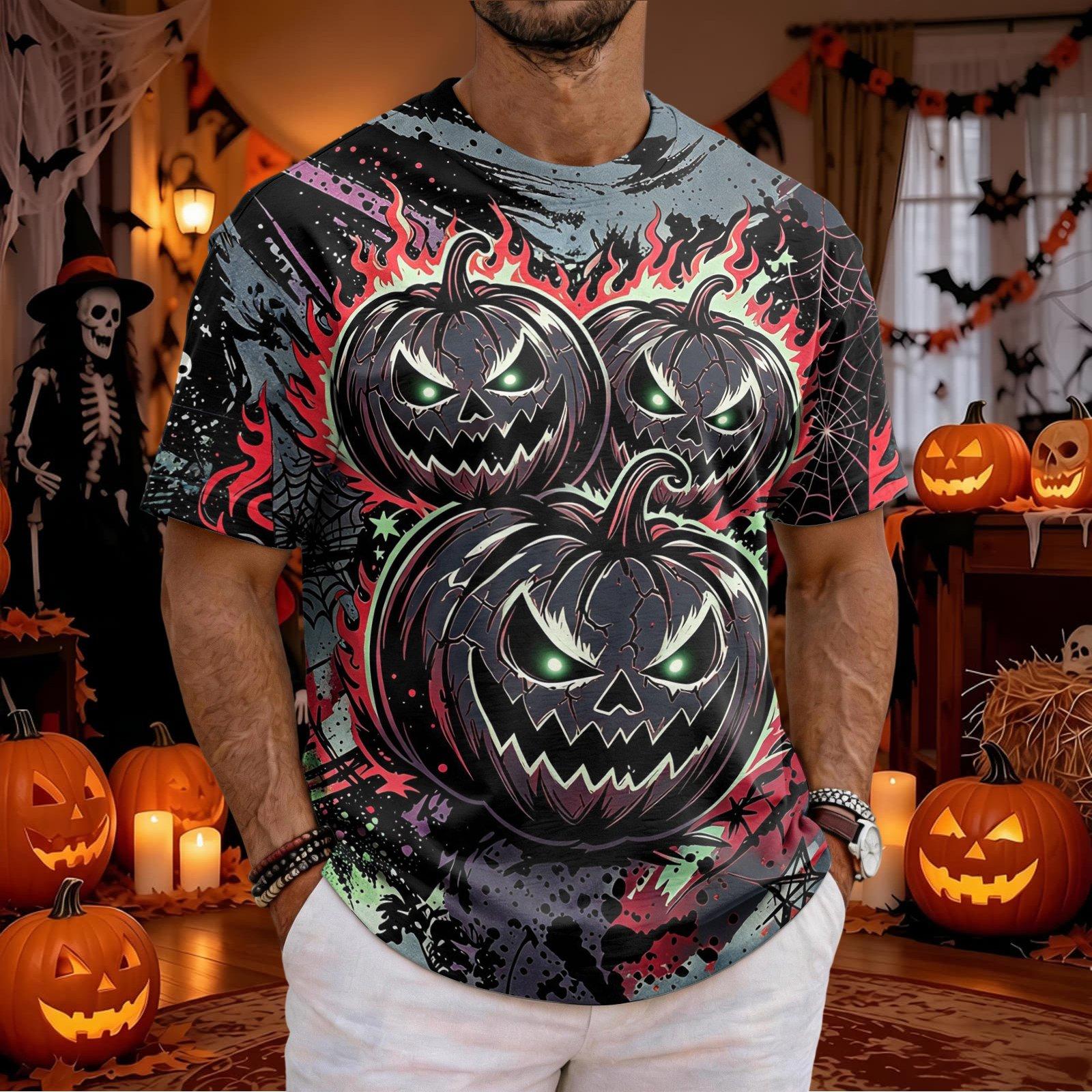 Men Halloween Scary Pumpkin Fa - 3D Printing Web ulasan dan harga