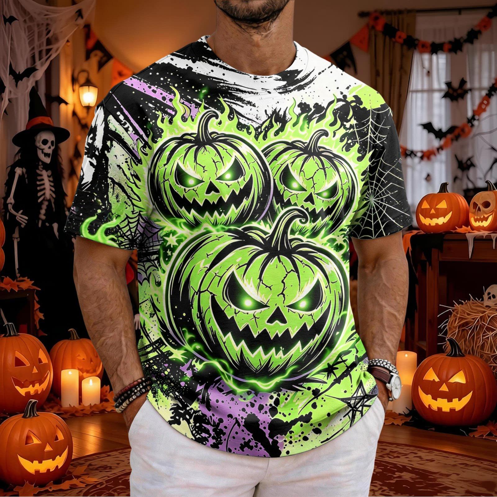 Men Halloween Scary Pumpkin Fa - 3D Printing Web ulasan dan harga