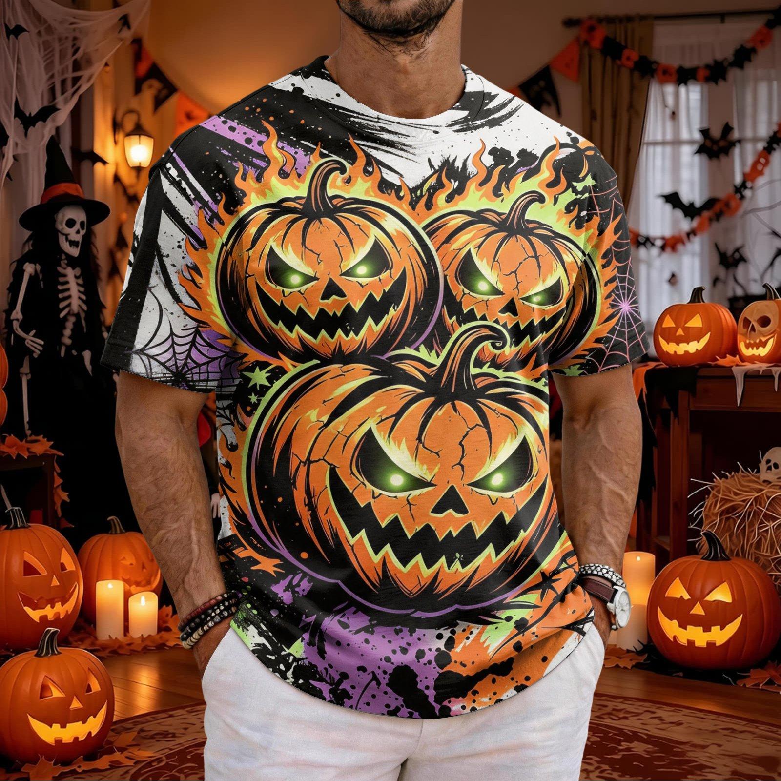 Men Halloween Scary Pumpkin Fa - 3D Printing Web ulasan dan harga