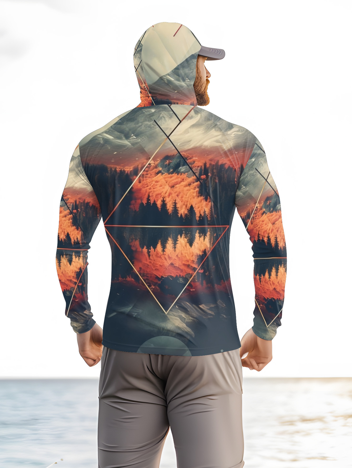 Outdoor Men's Fishing Hoodie B - 3D Printing Kpop ulasan dan harga