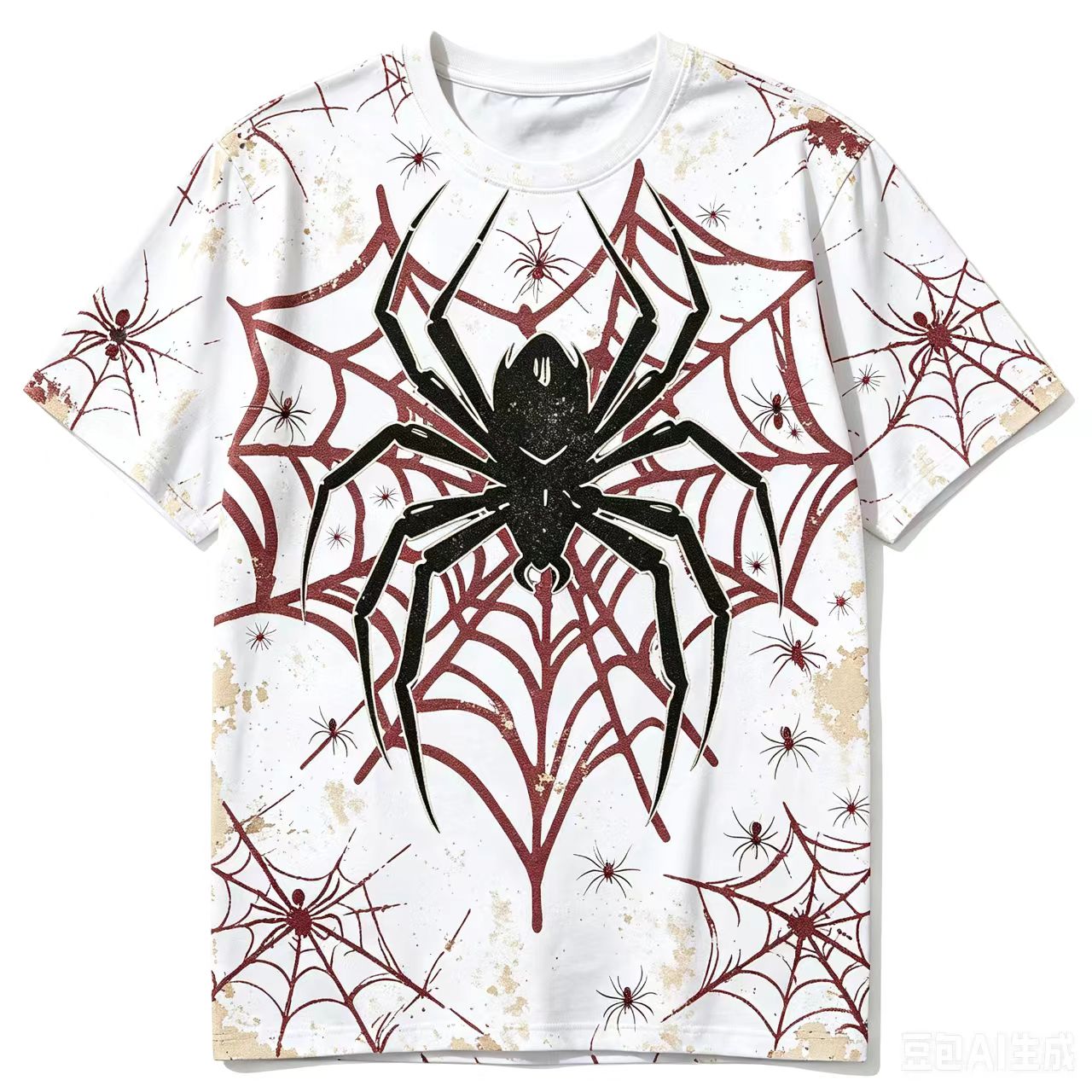 Novel Spider Web T-Shirt Men's - 3D Printing Web ulasan dan harga