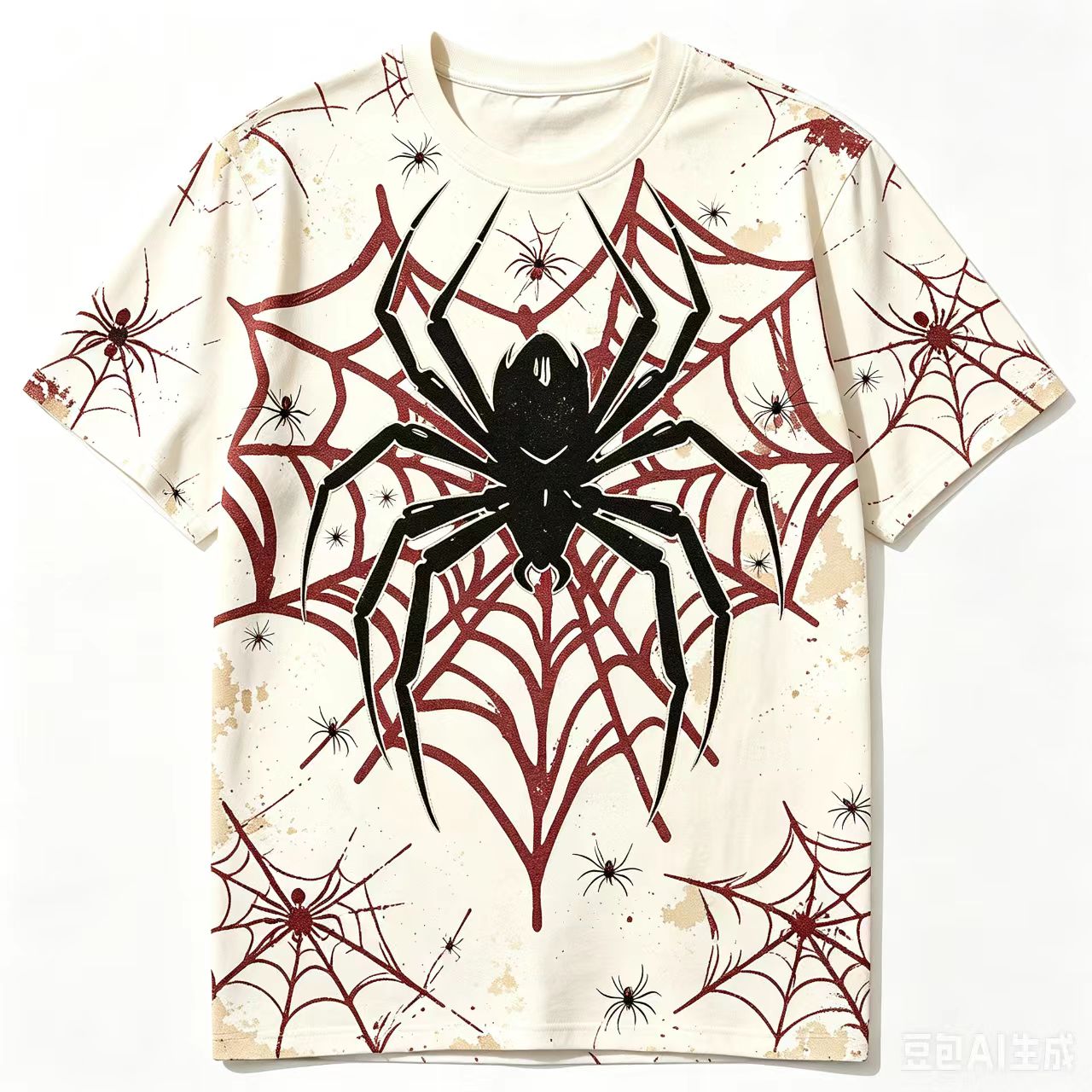 Novel Spider Web T-Shirt Men's - 3D Printing Web ulasan dan harga
