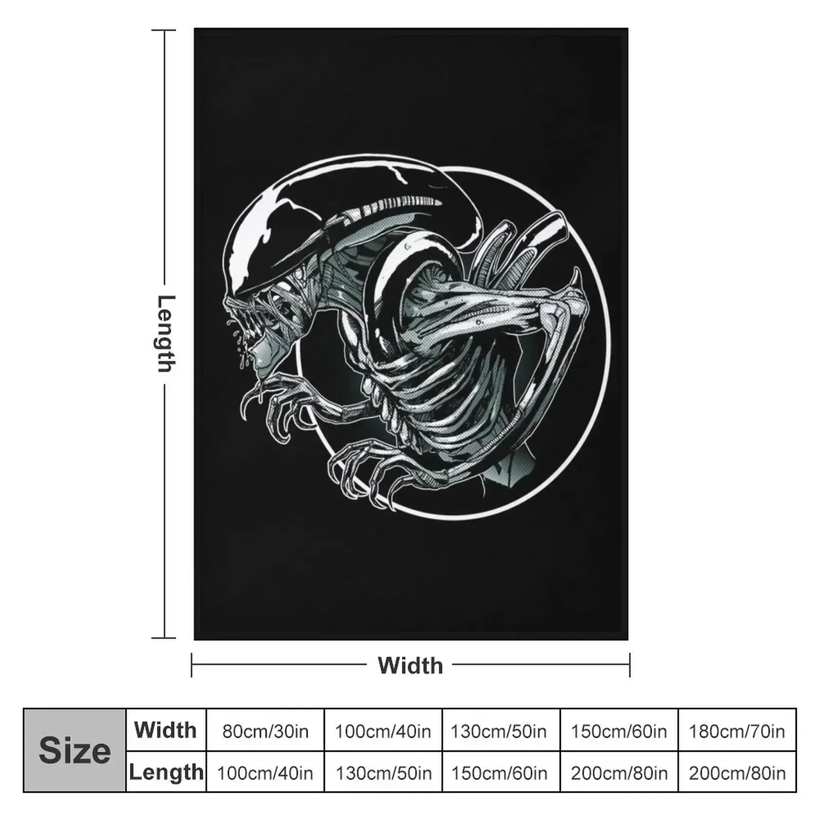 aliens xenomorph Throw Blanket - 3D Printing Xenomorph ulasan dan harga