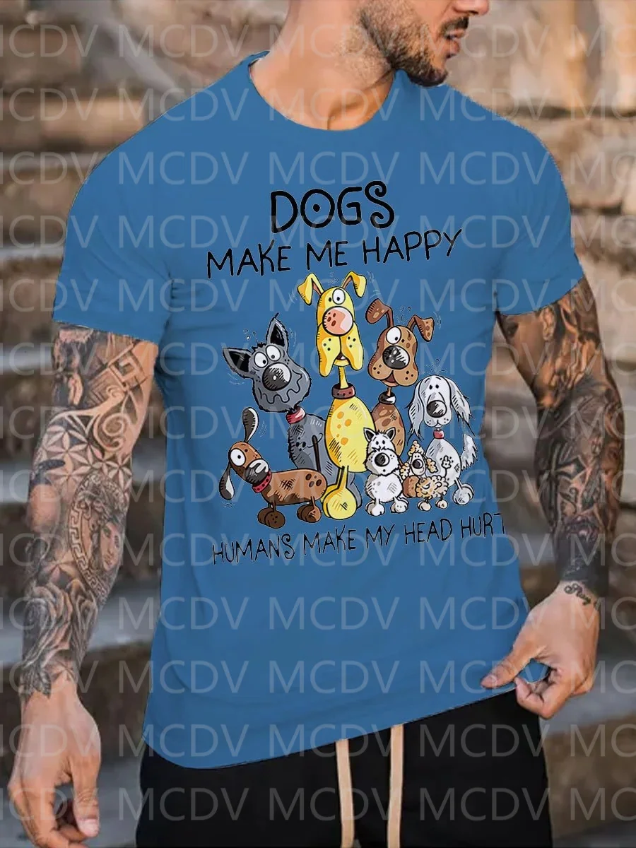 Summer Men's Love Dog Make Me  - 3D Printing Maket ulasan dan harga
