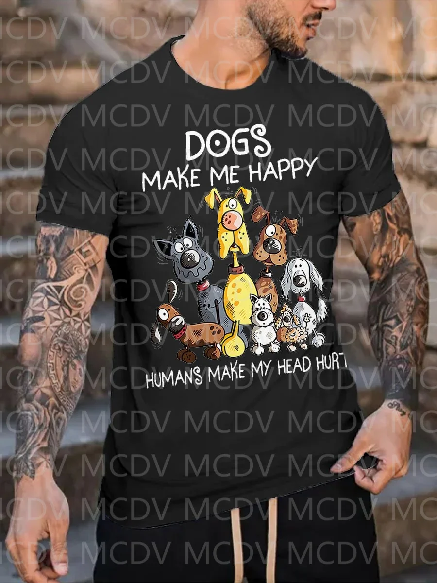 Summer Men's Love Dog Make Me  - 3D Printing Maket ulasan dan harga