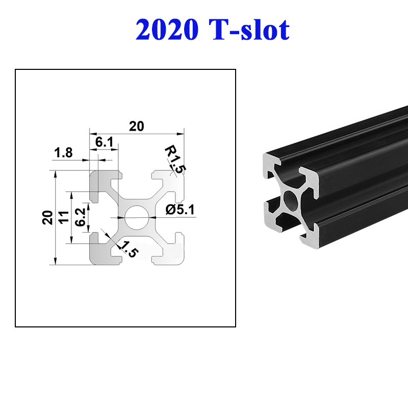 4pcs 2020 T-Slot Aluminum Extr - V Slot Aluminum Extrusion ulasan dan harga