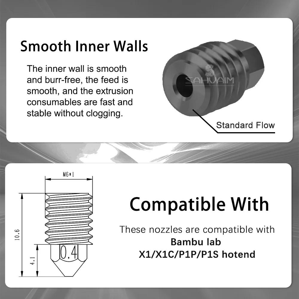 3D Printer Nozzle 0.2mm 0.4mm  - 3D Printing X1 Carbon ulasan dan harga