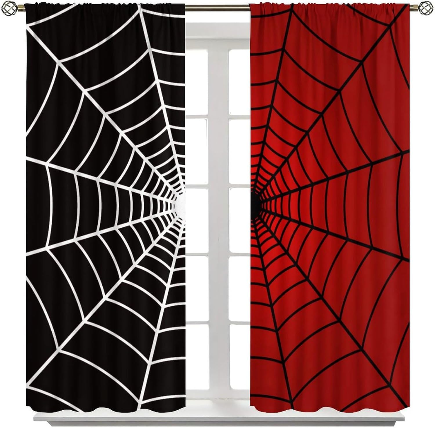 Spider Web Window Curtains, Bl - 3D Printing Web ulasan dan harga