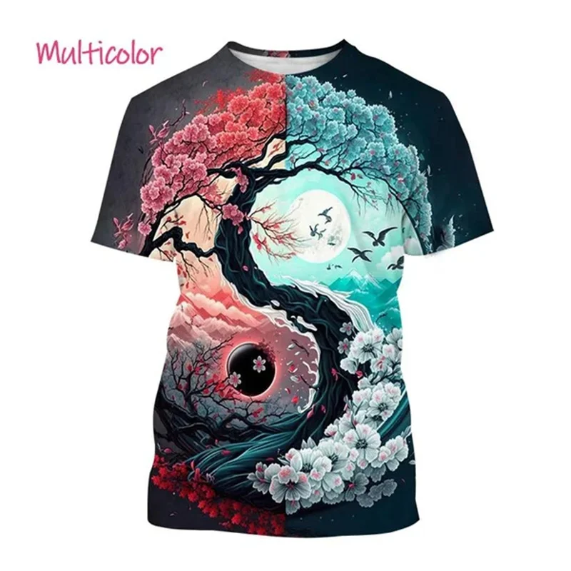 Chinese Tai Chi Pattern T-Shir - 3D Printing Diagram ulasan dan harga