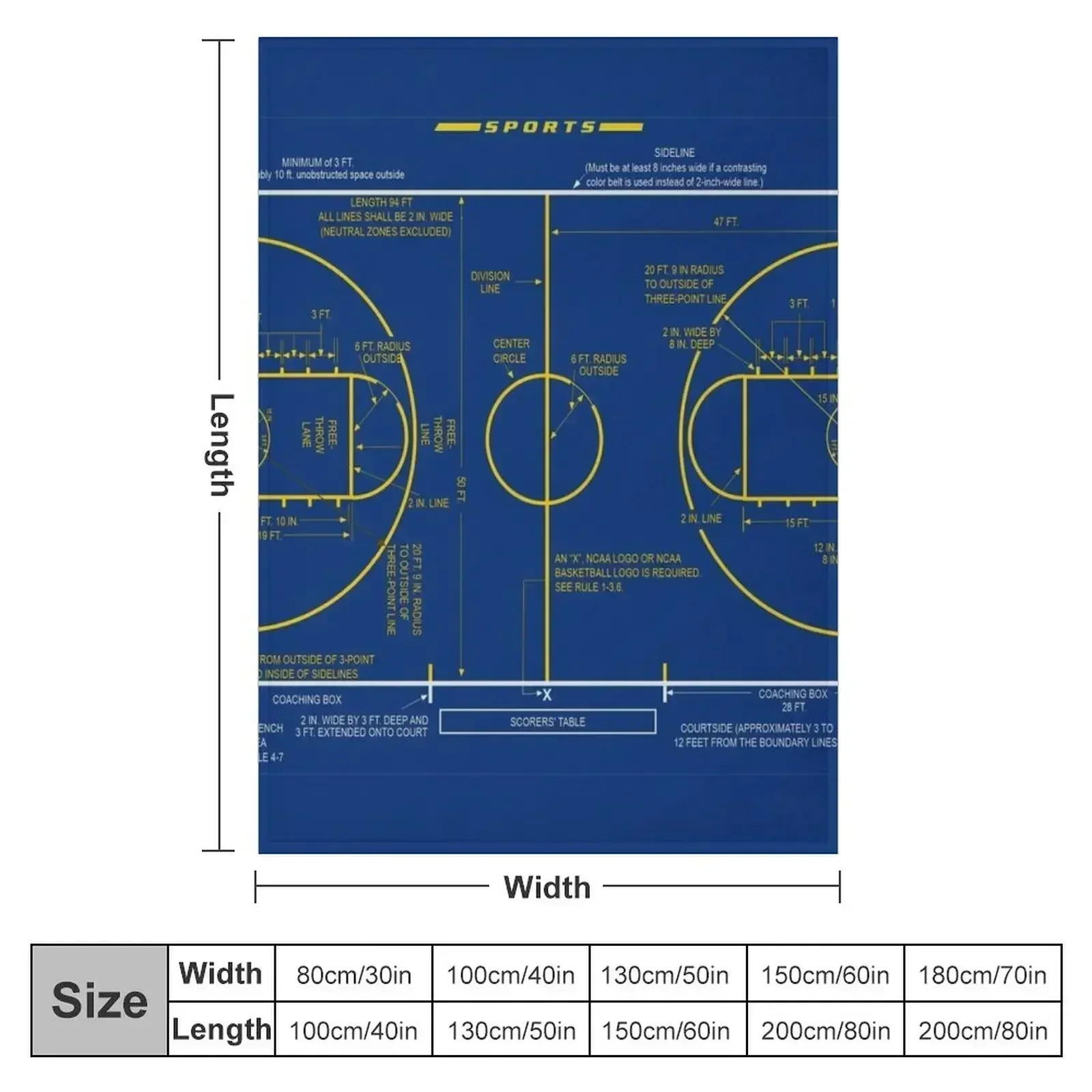 College Basketball Court Diagr - 3D Printing Diagram ulasan dan harga