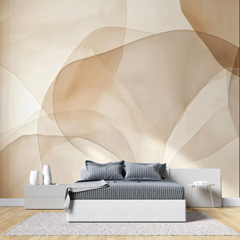 Nordic Abstract Wallpaper Beig - 3D Printing Diagram ulasan dan harga