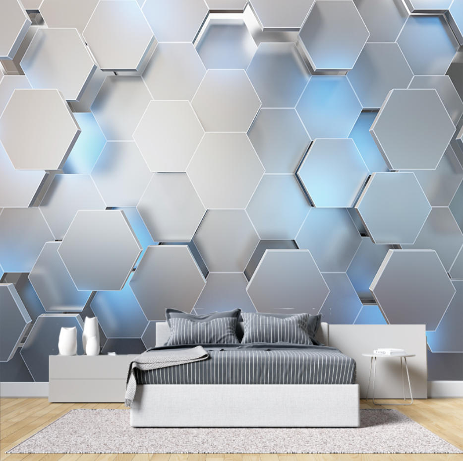 Nordic Abstract Wallpaper Beig - 3D Printing Diagram ulasan dan harga