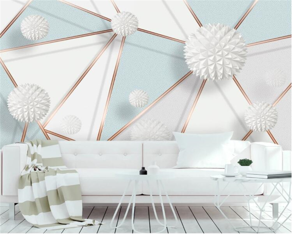 Nordic Abstract Wallpaper Beig - 3D Printing Diagram ulasan dan harga